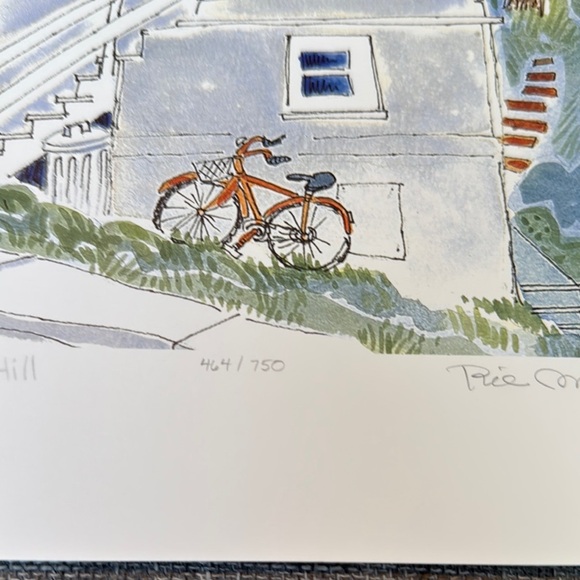 Charming White and Green Victorian House Art Print - Picture 3 of 7